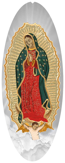 DNSA18-110-SL Lady of Guadalupe Clouds Silver